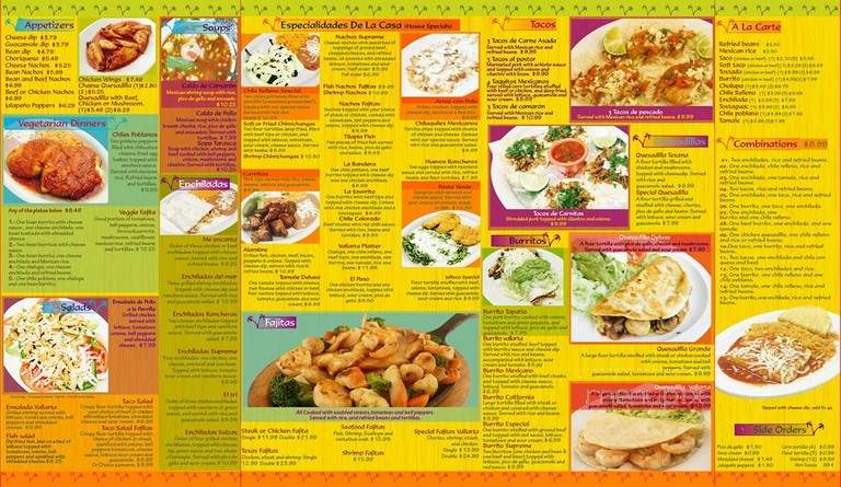 Vallarta Mexican Restaurant - Ballwin, MO menu_pic