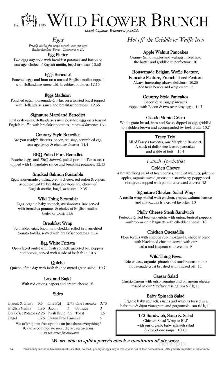 Wild Flower Loft - Saint Louis, MO menu_pic