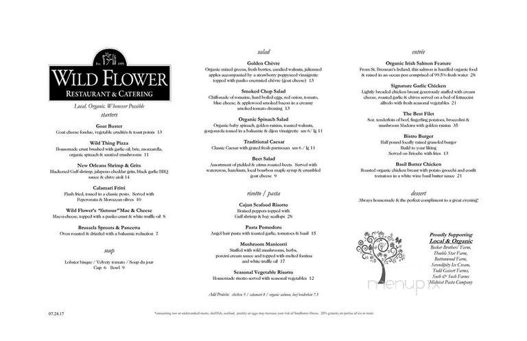 Wild Flower Loft - Saint Louis, MO menu_pic