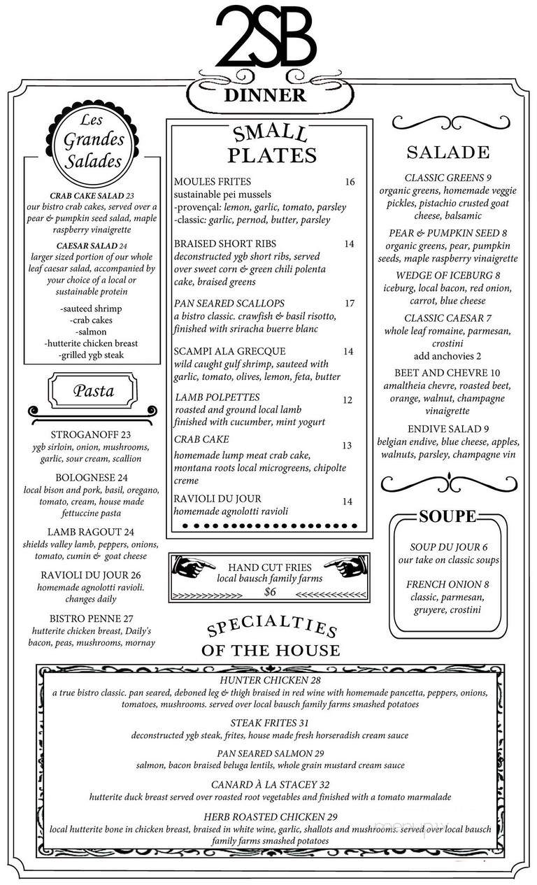 2nd Street Bistro - Livingston, MT menu_pic