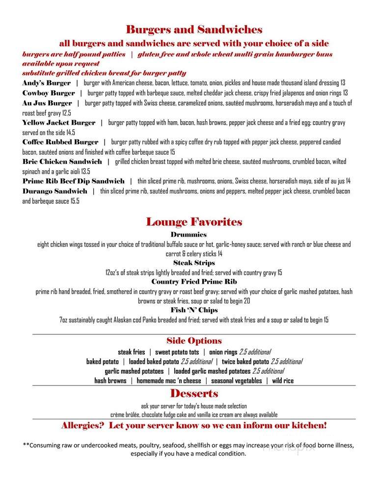 Andy's - Havre, MT menu_pic