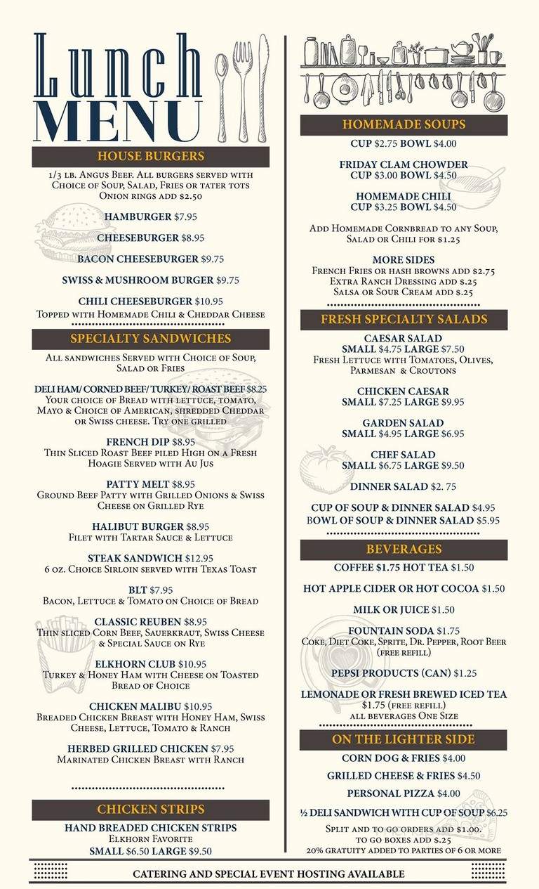 Elkhorn Bistro - Boulder, MT menu_pic