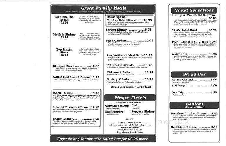 Gallagher's Family Restaurant - Miles City, MT menu_pic