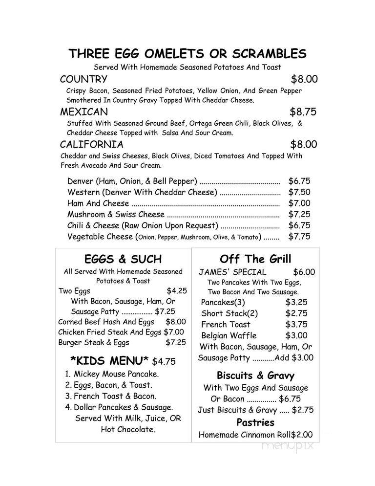 Gramma Ruby's Cafe - Hobson, MT menu_pic