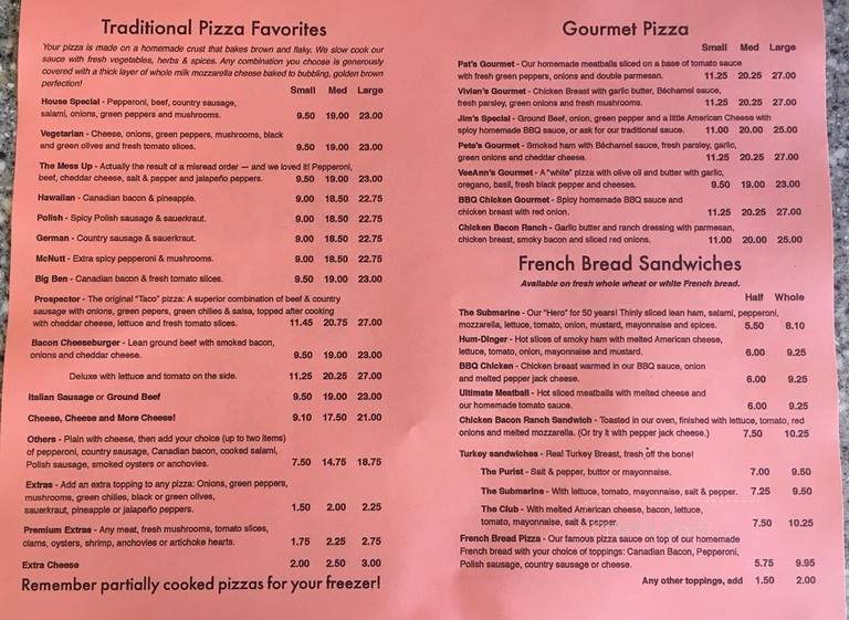 Nalivka's Original Pizza Ktchn - Havre, MT menu_pic