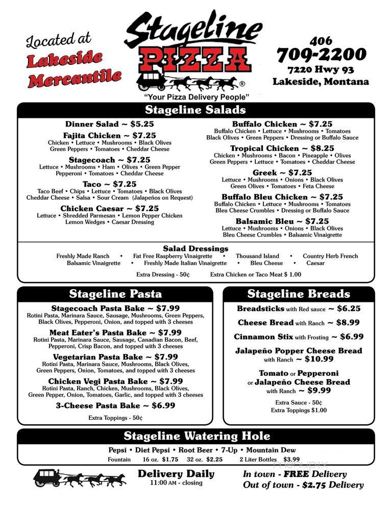Stageline Pizza - Columbus, MT menu_pic