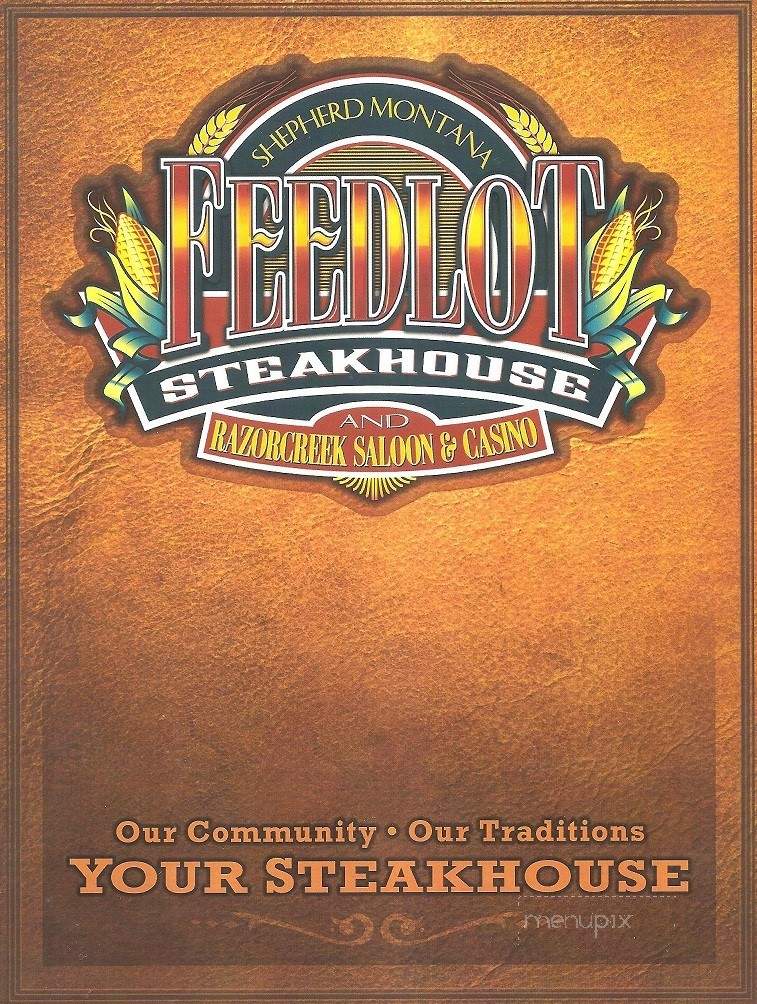 Feedlot Steakhouse - Shepherd, MT menu_pic