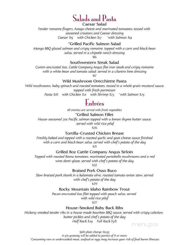 Grill At Grouse Mountain - Whitefish, MT menu_pic