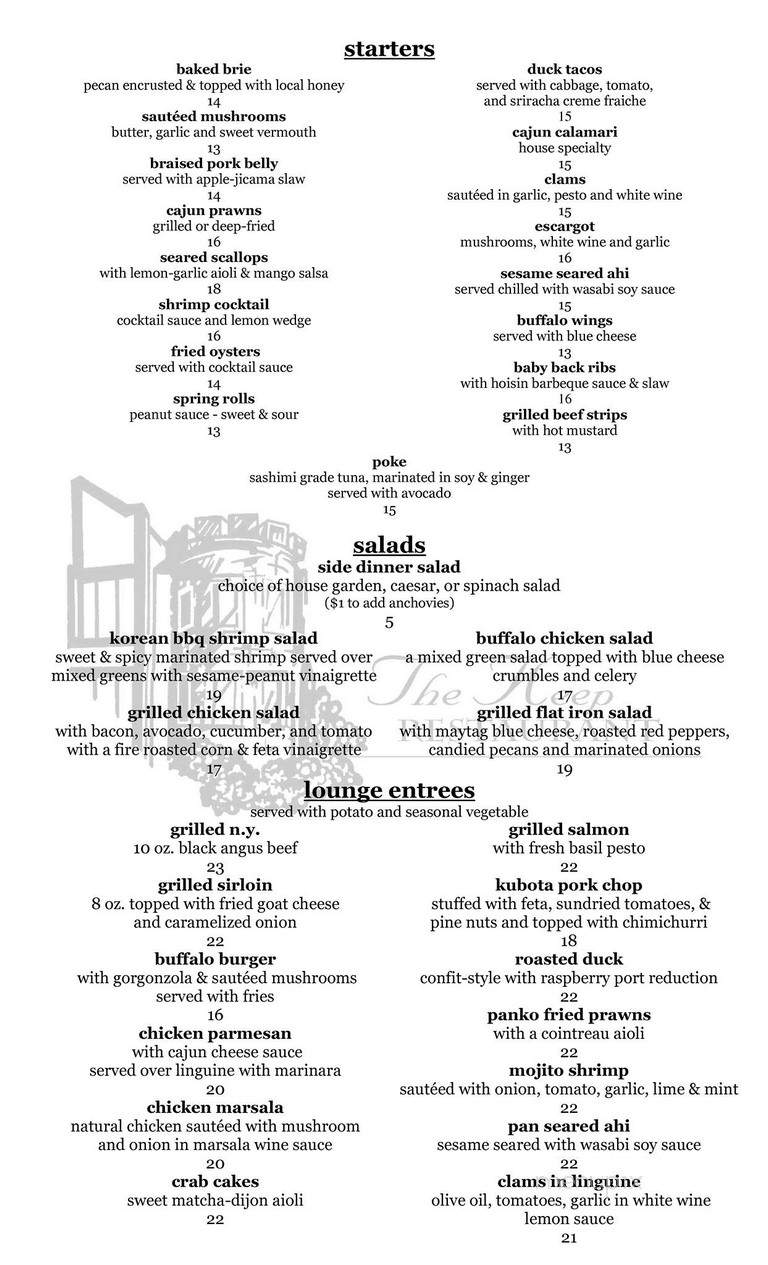 Shadows Keep Restaurant - Missoula, MT menu_pic