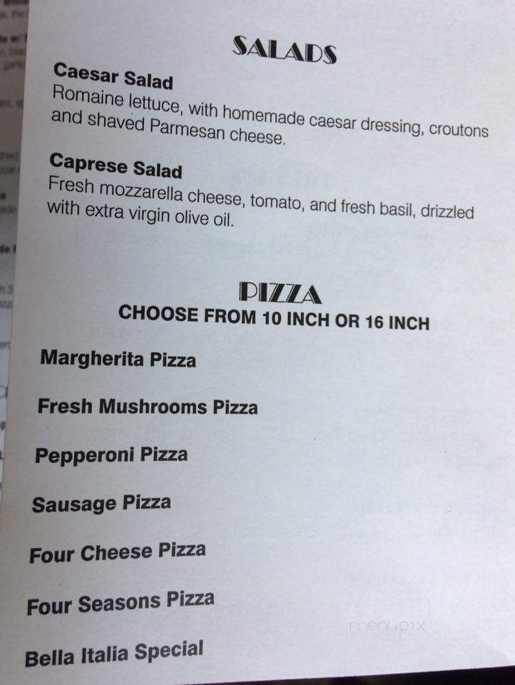 Bella Italia - Cozad, NE menu_pic
