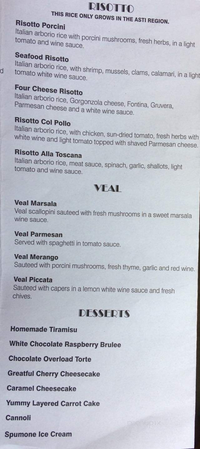 Bella Italia - Cozad, NE menu_pic