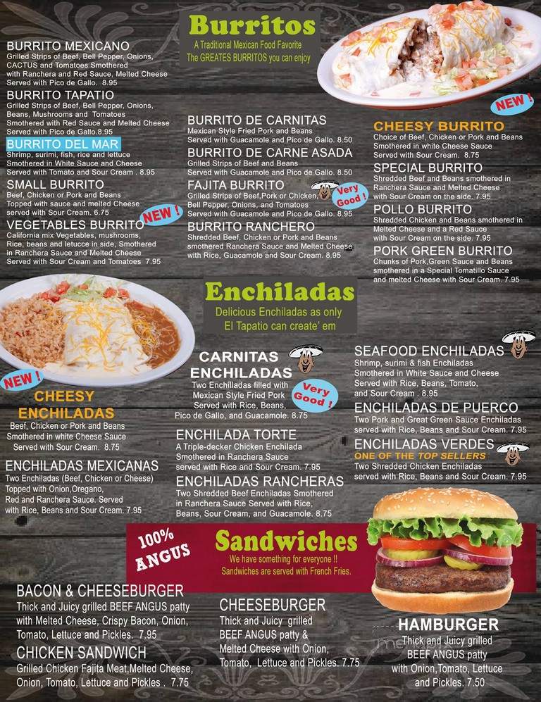 El Tapatio - Columbus, NE menu_pic