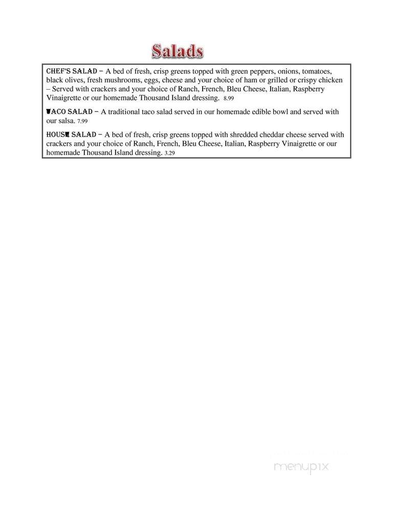 Iron Horse Food & Spirits - Hooper, NE menu_pic