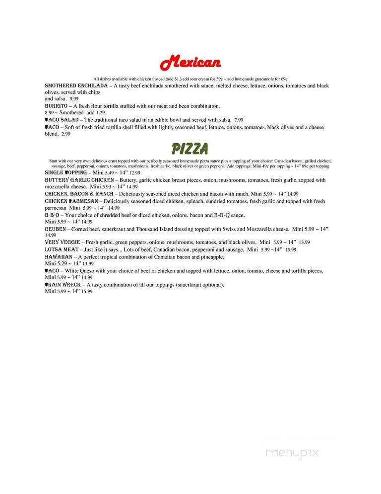 Iron Horse Food & Spirits - Hooper, NE menu_pic