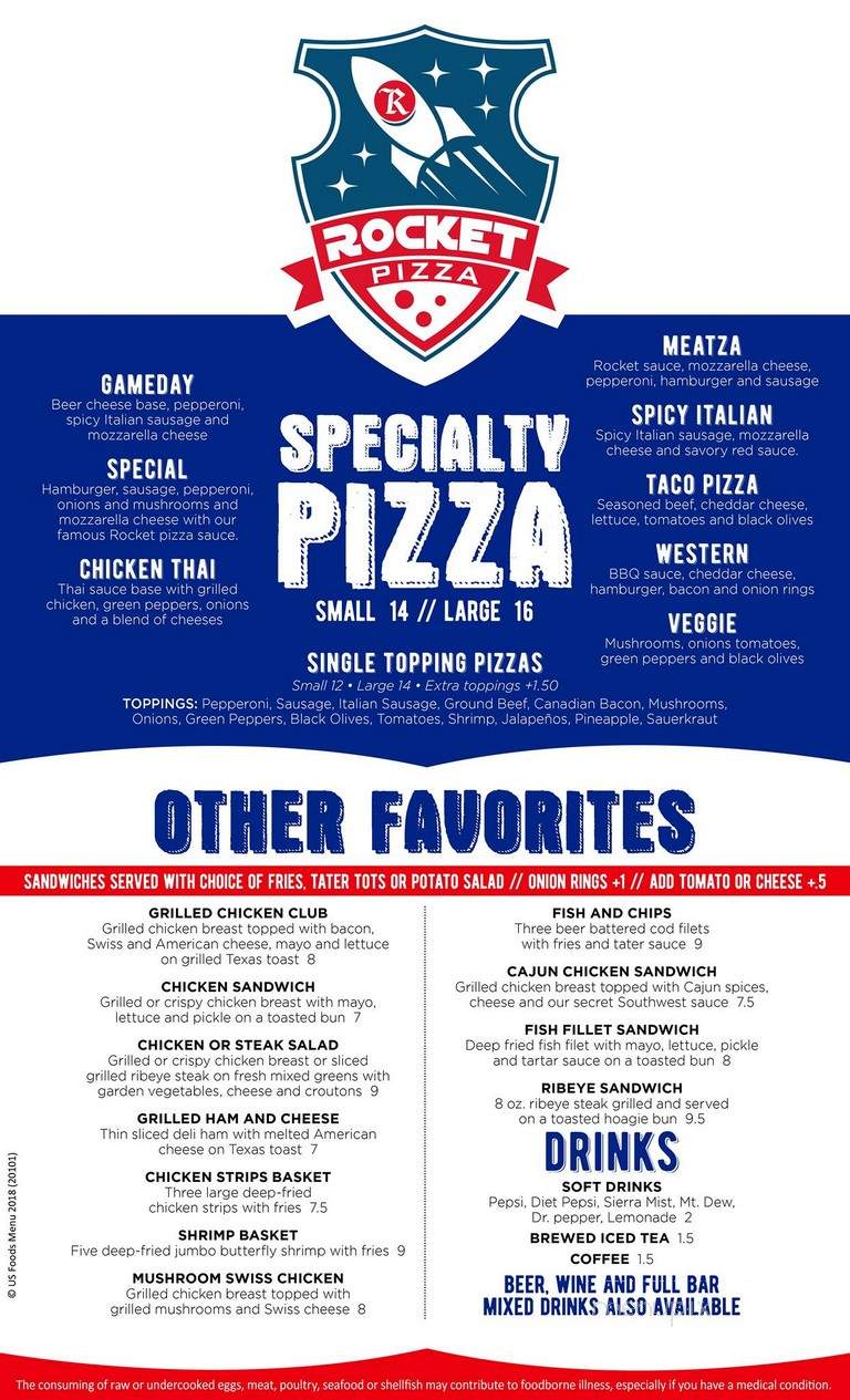 Rocket Inn - Indianola, NE menu_pic