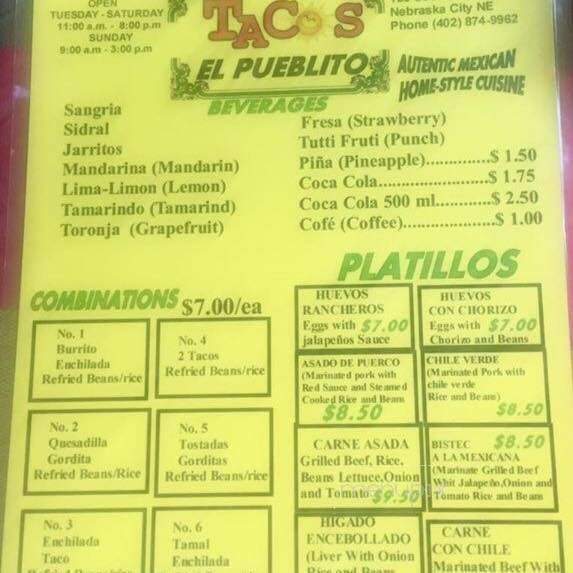 Tacos El Pueblito - Nebraska City, NE
