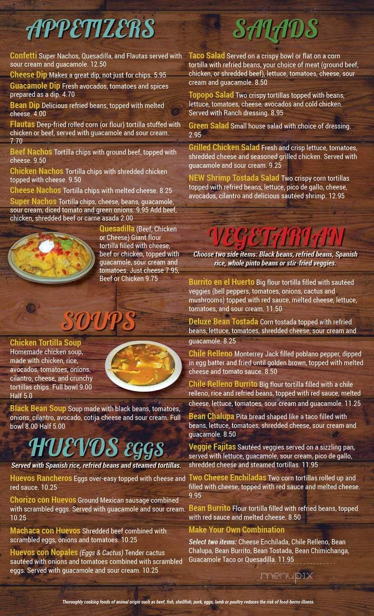 El Toro Mexican Restaurant - Lincoln, NE menu_pic
