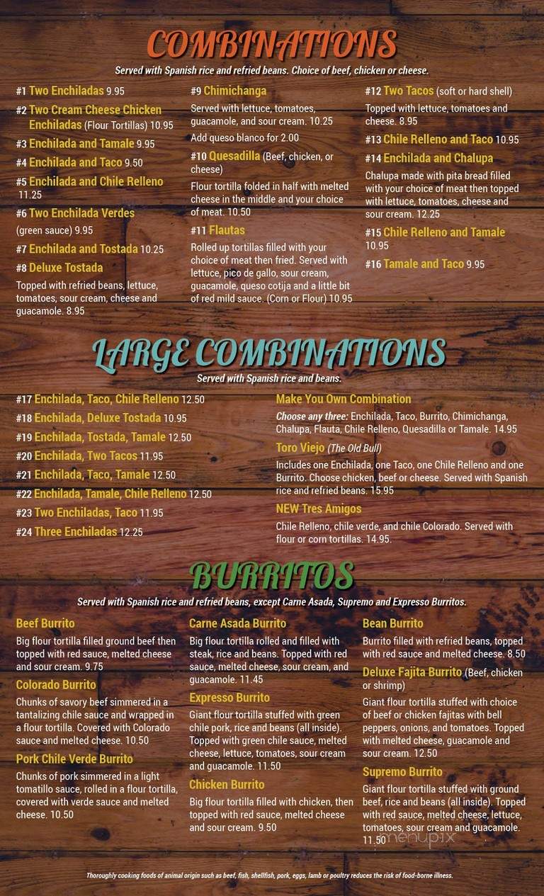 El Toro Mexican Restaurant - Lincoln, NE menu_pic