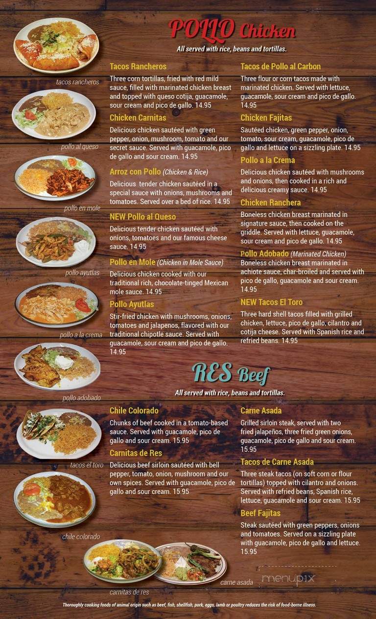 El Toro Mexican Restaurant - Lincoln, NE menu_pic