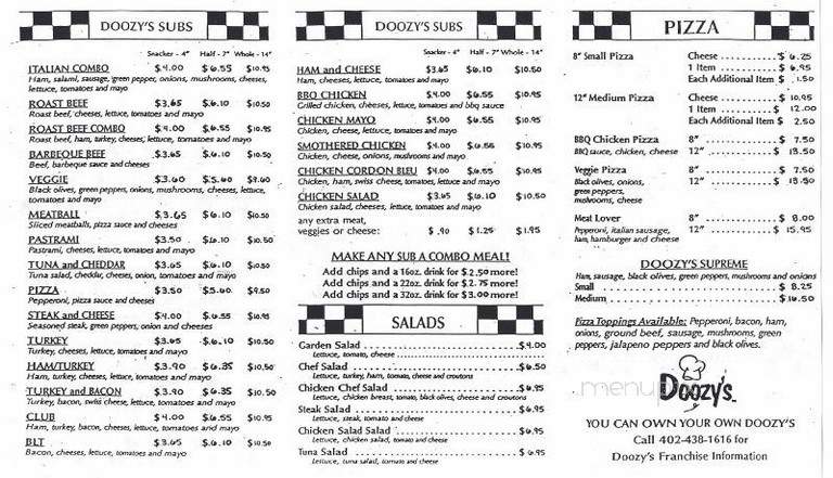 M & N Sandwich Shop - Lincoln, NE menu_pic