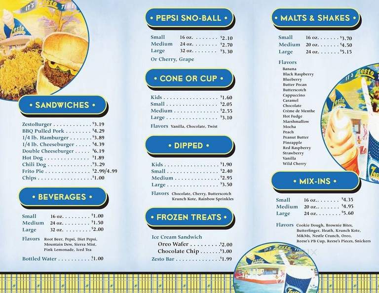 Zesto - Lincoln, NE menu_pic