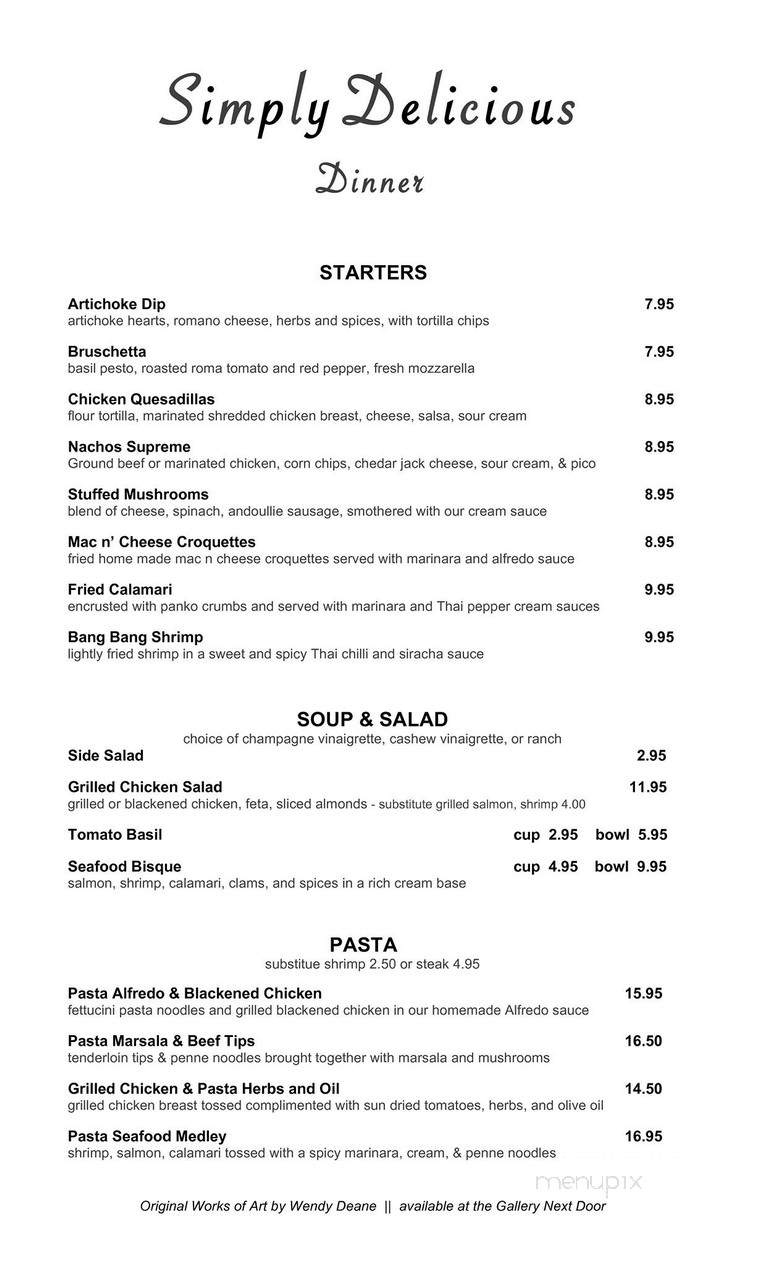 Delicious! Bakery & Cafe - Valley, NE menu_pic