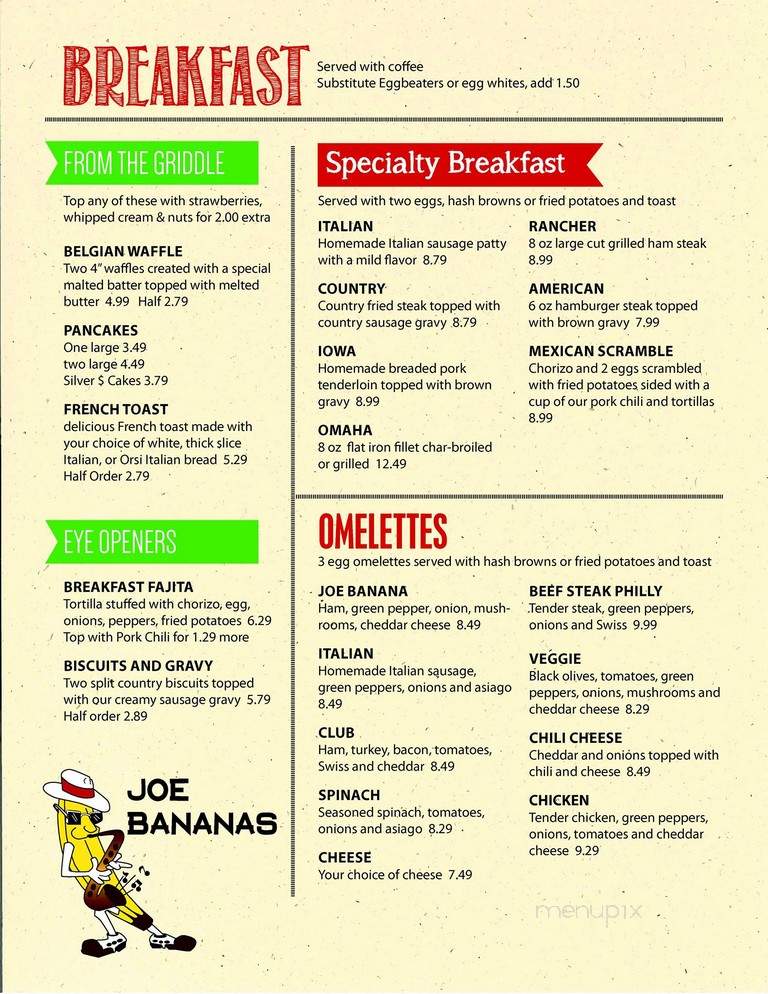 Joe Banana's Food & Spirits - Omaha, NE