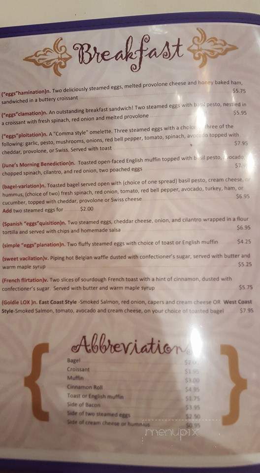 Comma Coffee - Carson City, NV menu_pic