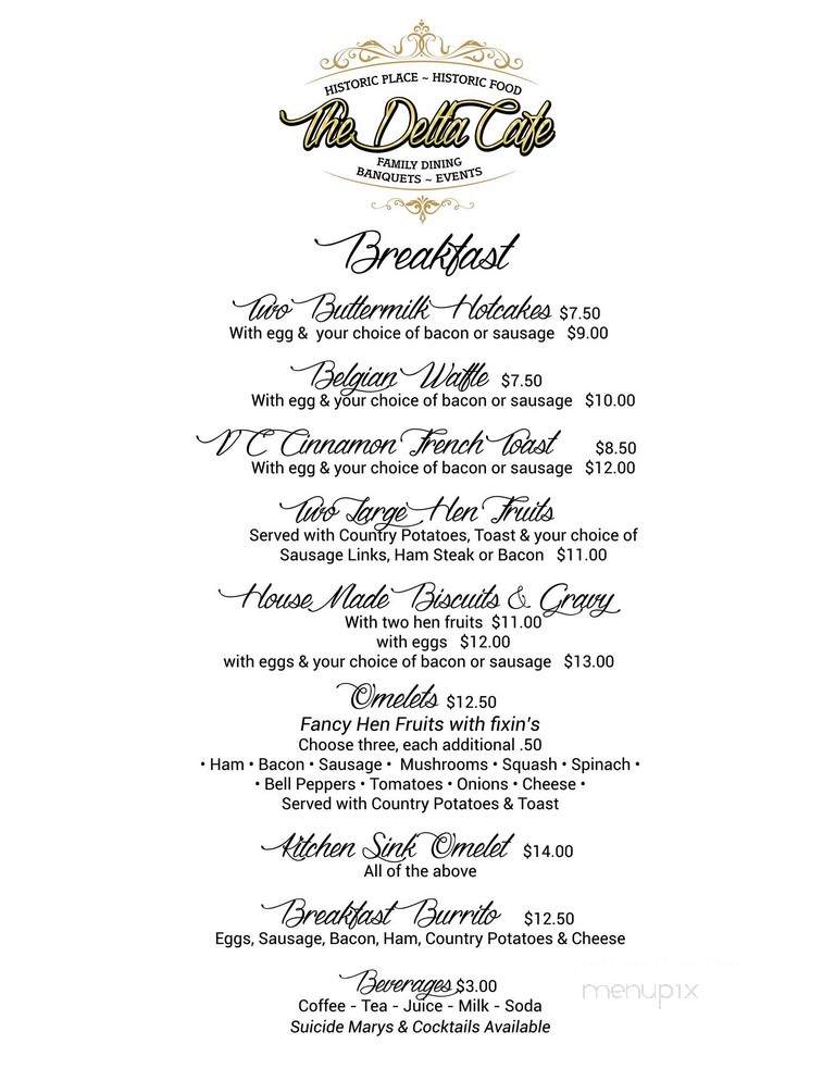 Delta Restaurant - Virginia City, NV menu_pic