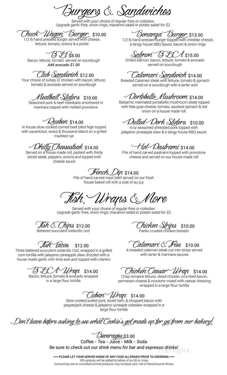 Delta Restaurant - Virginia City, NV menu_pic