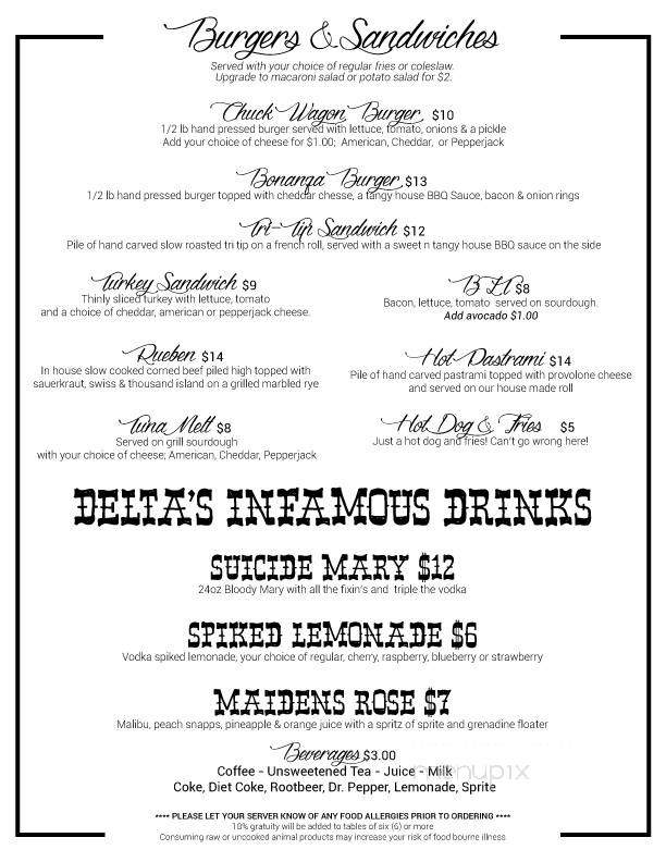 Bonanza Cafe - Virginia City, NV menu_pic