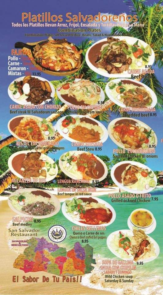 San Salvador Restaurant - Las Vegas, NV menu_pic