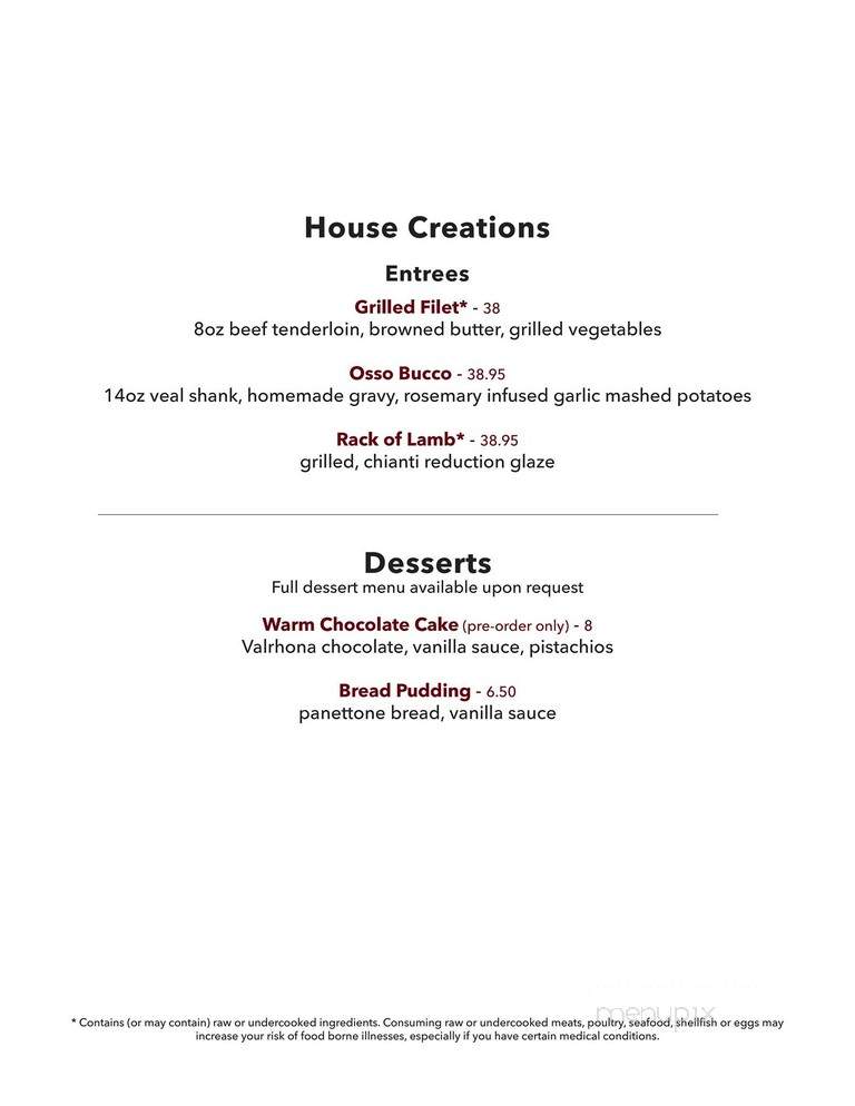 Nora's Cuisine - Las Vegas, NV menu_pic