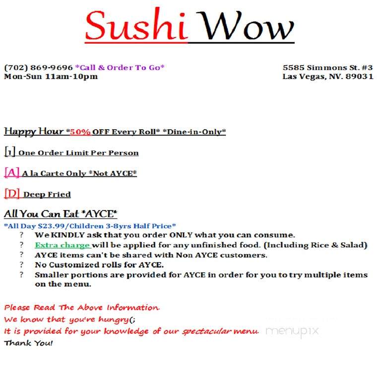 Sushi Wow - North Las Vegas, NV