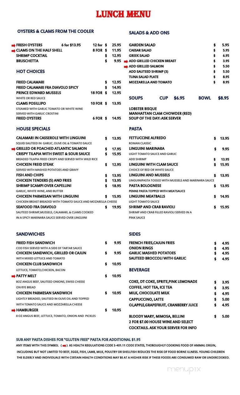 Oyster Bay Seafood - Las Vegas, NV menu_pic