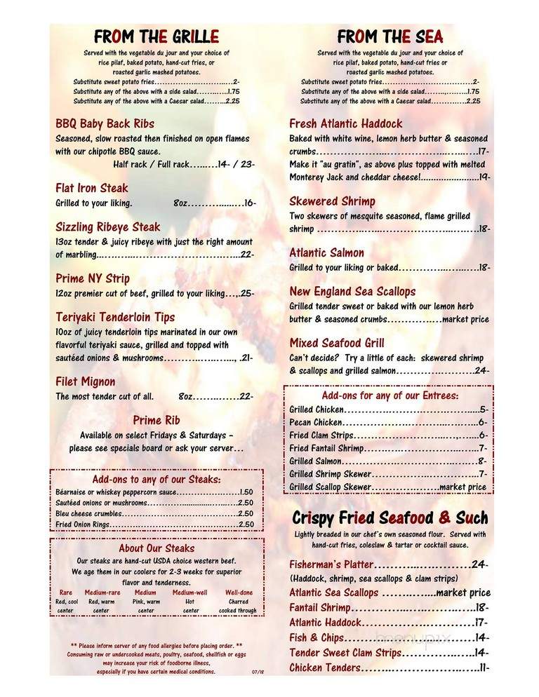 Christopher's 3rd St Grill - Dover, NH menu_pic