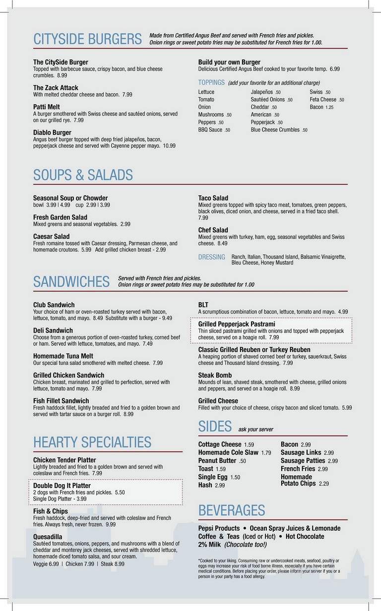 Cityside Restaurant - Concord, NH menu_pic