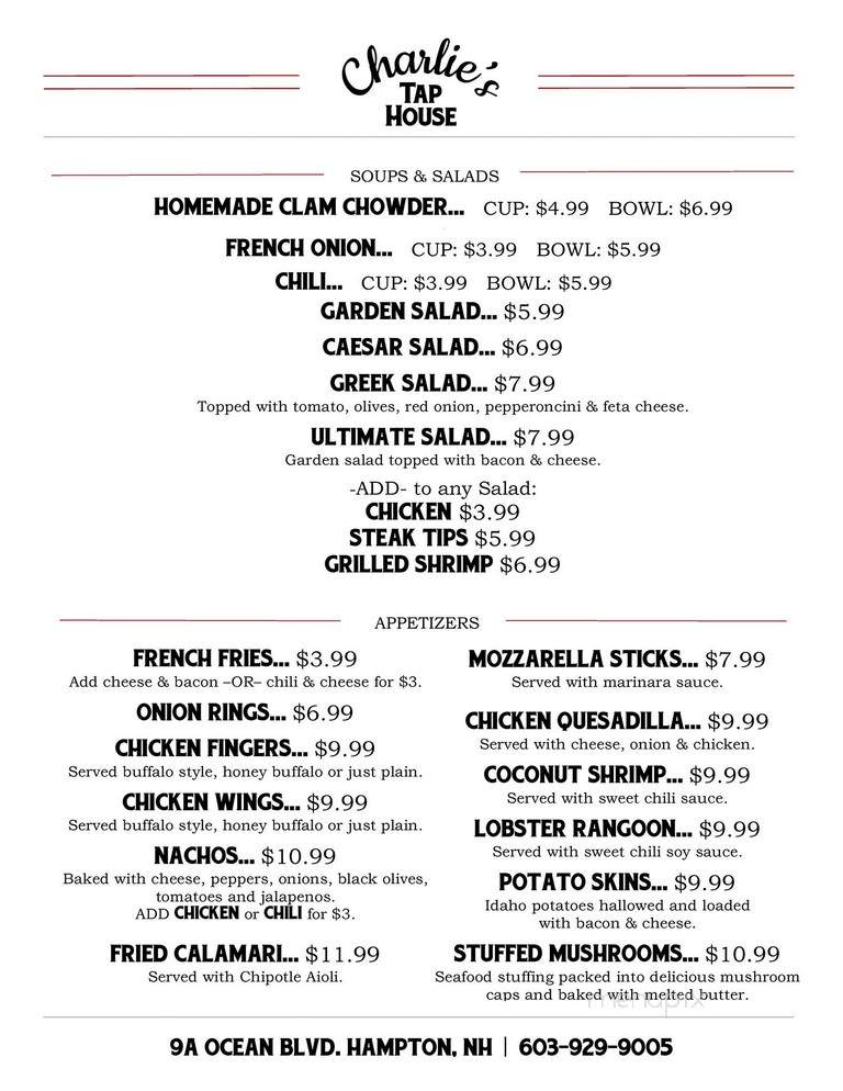 Stacey Jane's Restaurant - Hampton, NH menu_pic