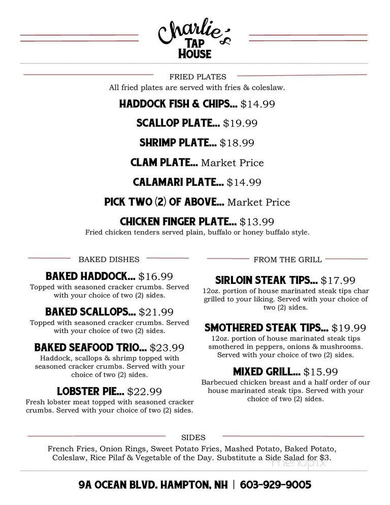 Stacey Jane's Restaurant - Hampton, NH menu_pic