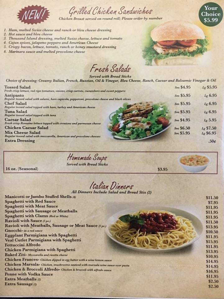 Picasso's Pizzeria & Restaurant - Mantua, NJ menu_pic