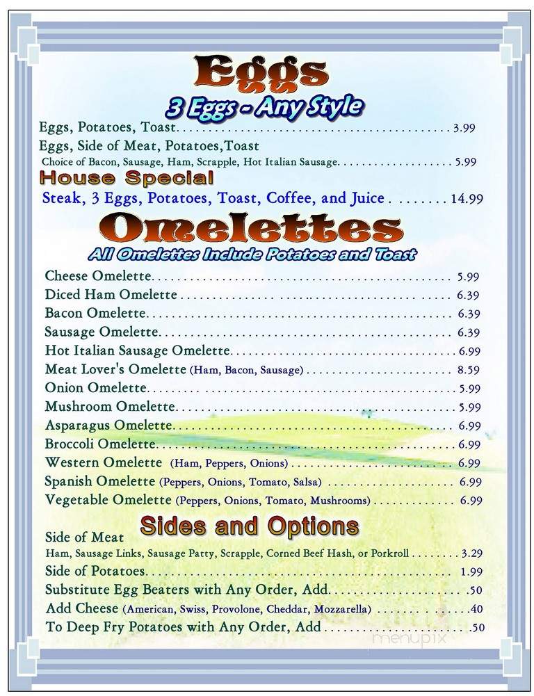 Kountry Kitchen Restaurant - Pittsgrove, NJ menu_pic