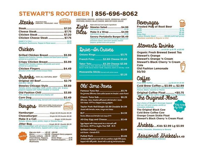 Stewarts Drive-In - Vineland, NJ menu_pic
