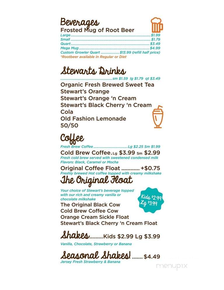 Stewarts Drive-In - Vineland, NJ menu_pic