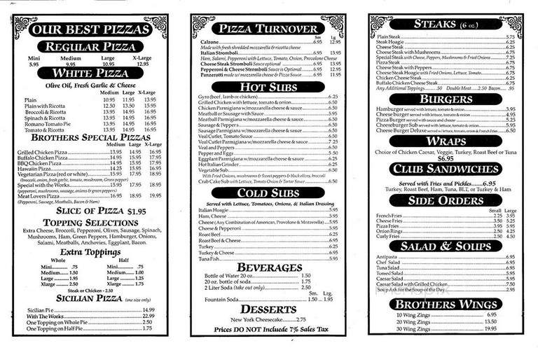 Brother's Pizza - North Cape May, NJ