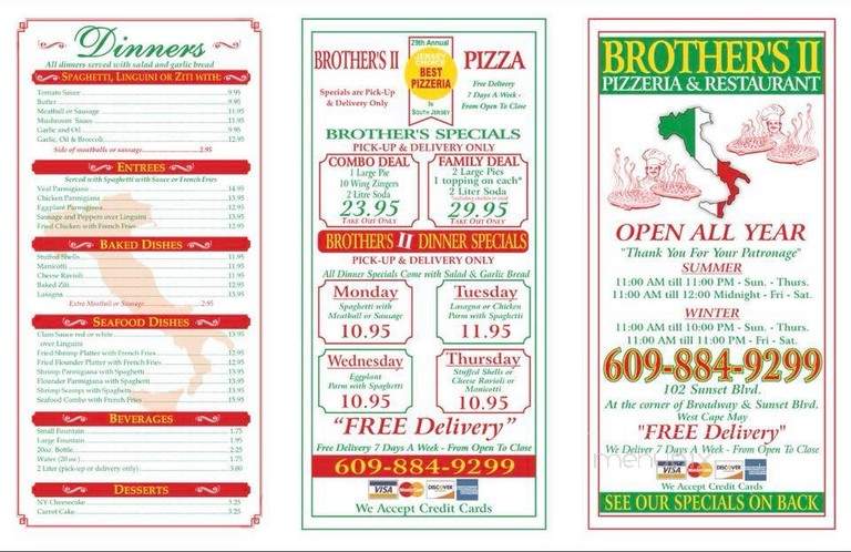 Brother's Pizza II Cape May - Cape May, NJ
