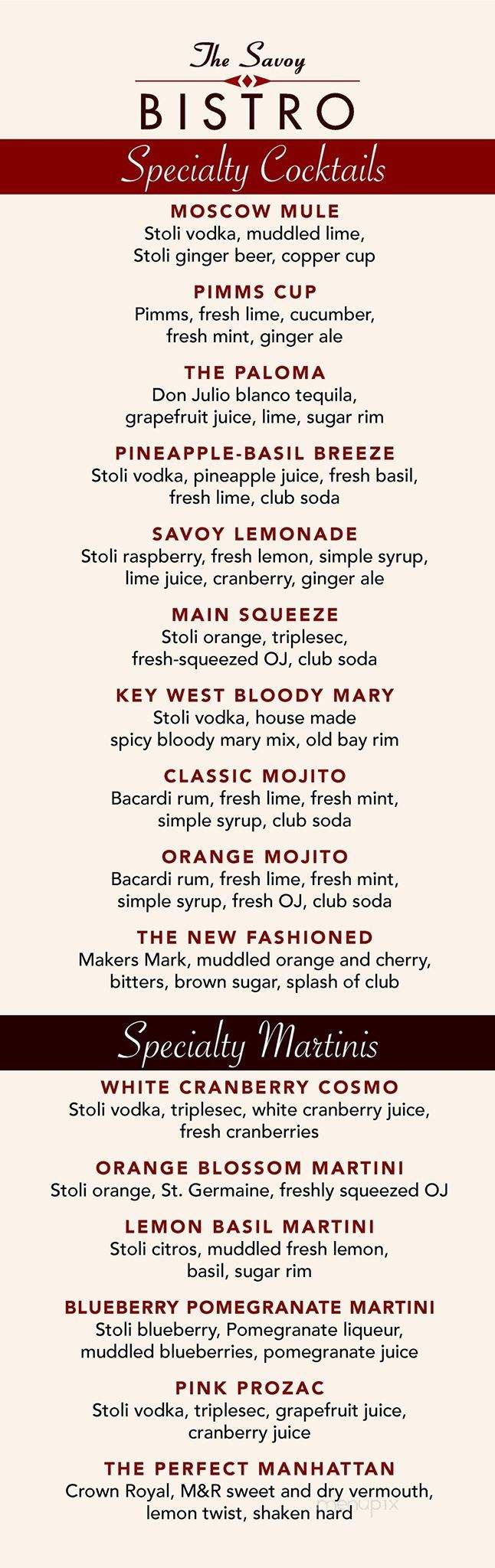 Merighi's Savoy Inn - Vineland, NJ menu_pic