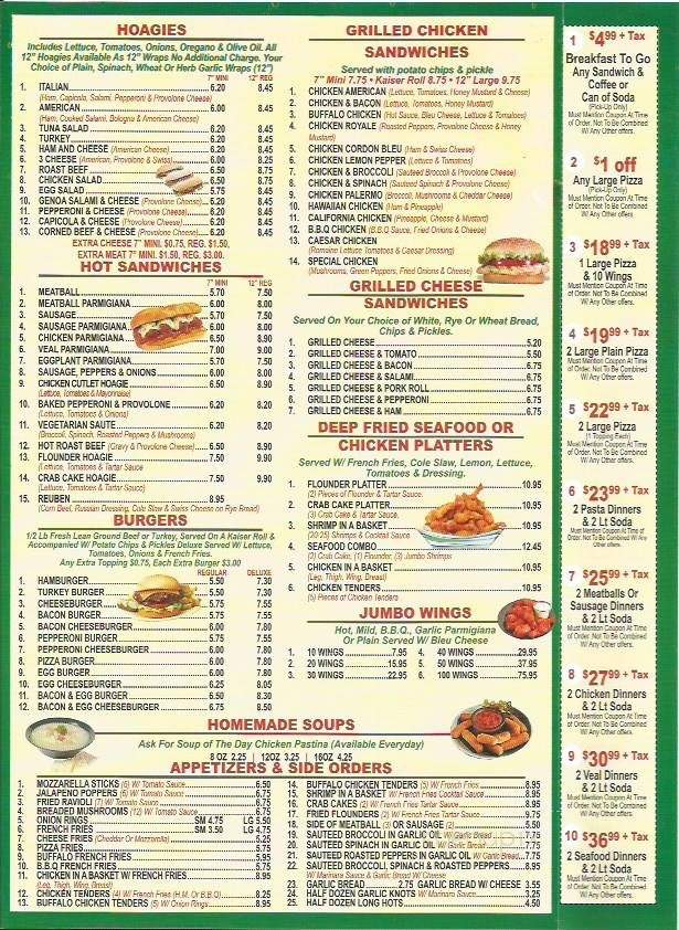 Elis's Pizzeria - Chesilhurst, NJ menu_pic