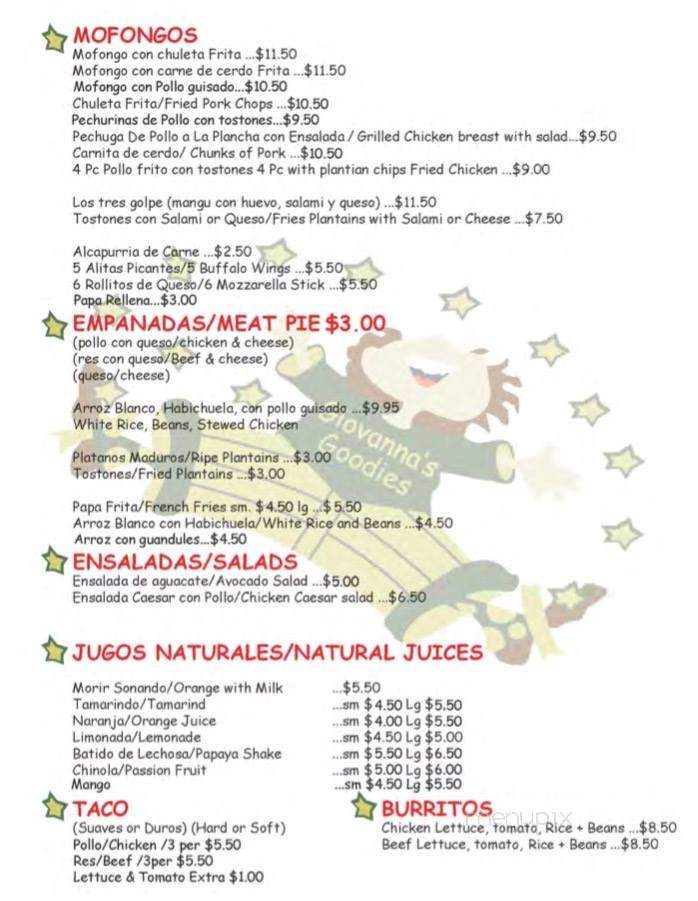 Giovanna's Goodies - Wildwood, NJ menu_pic