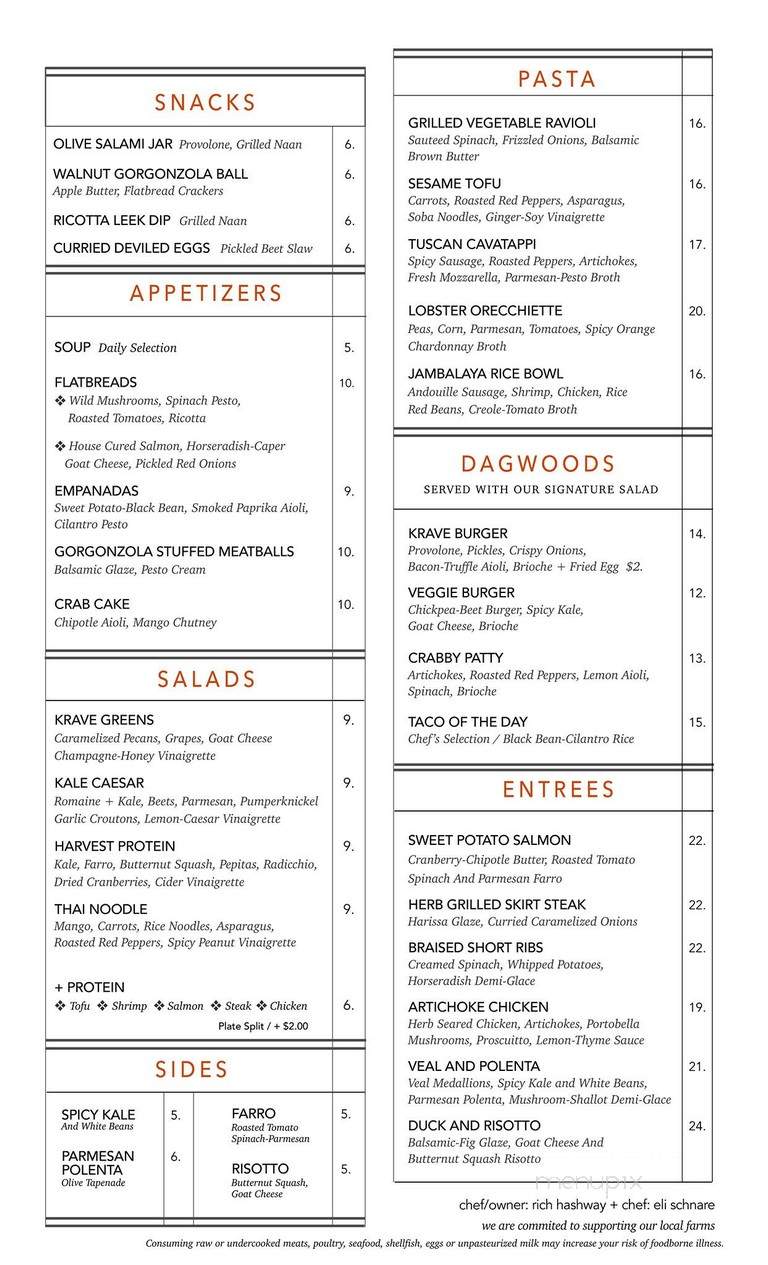 Menu Of Krave Cafe Caterers In Newton Nj 07860
