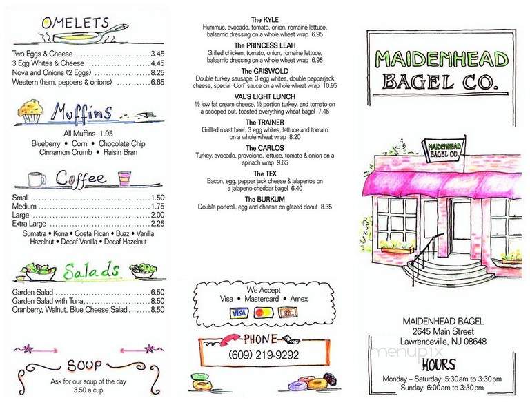 Maiden Head Bagel Co - Lawrenceville, NJ menu_pic